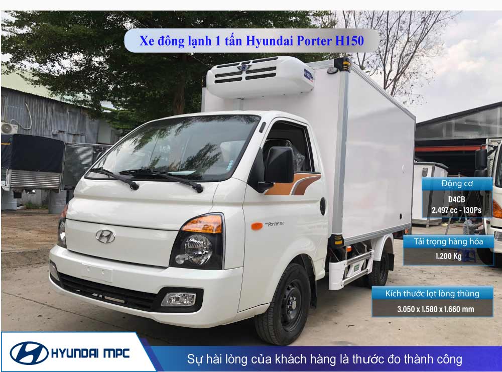 Xe đông lạnh 1 tấn Hyundai H150